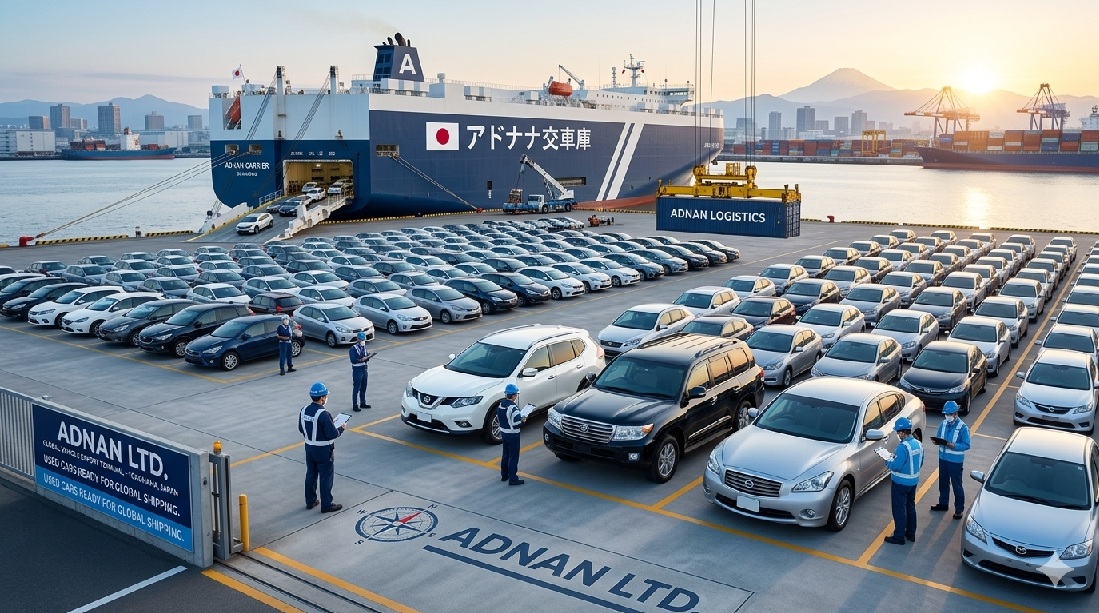 Japanese vehicles ready for export